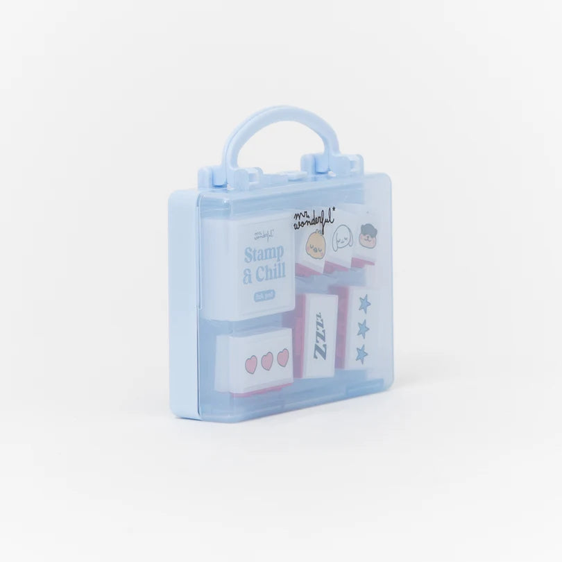 Set di 6 Timbri Mr Wonderful con Personaggi Lazy – Creatività Sempre con Te, Ovunque