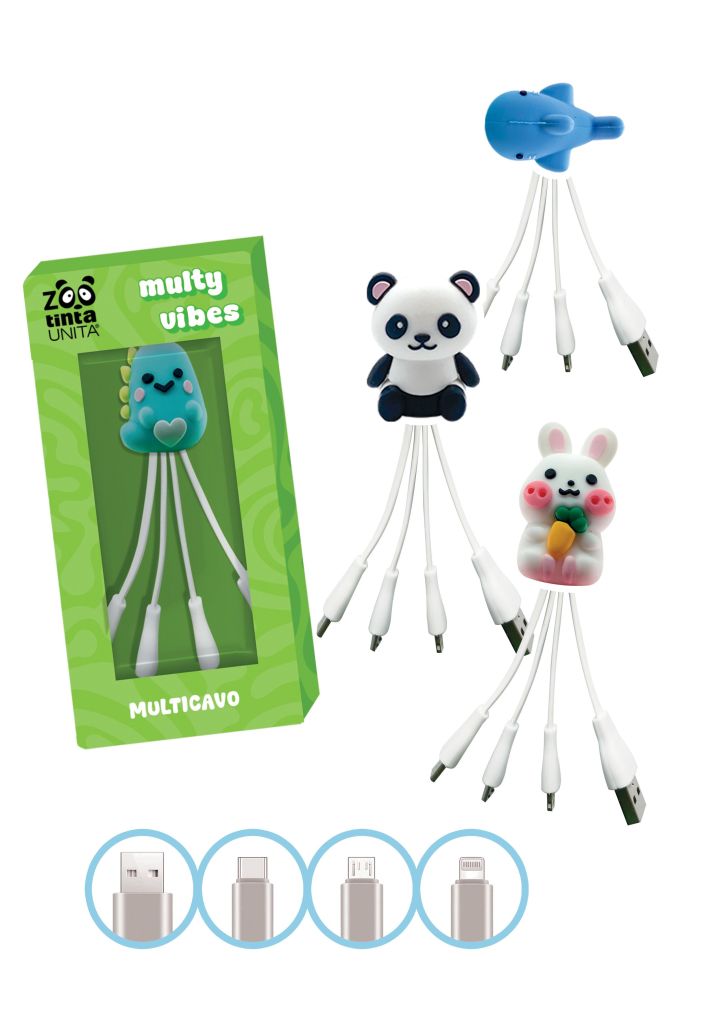 Cavo di ricarica multiplo - Tinta Unita Zoo