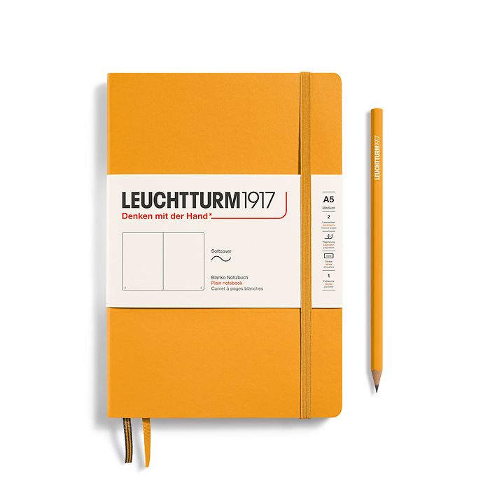 Taccuino Leuchtturm1917, formato A5, copertina morbida, pagine bianche