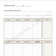 Pack Organizzazione – Starter kit stampabile