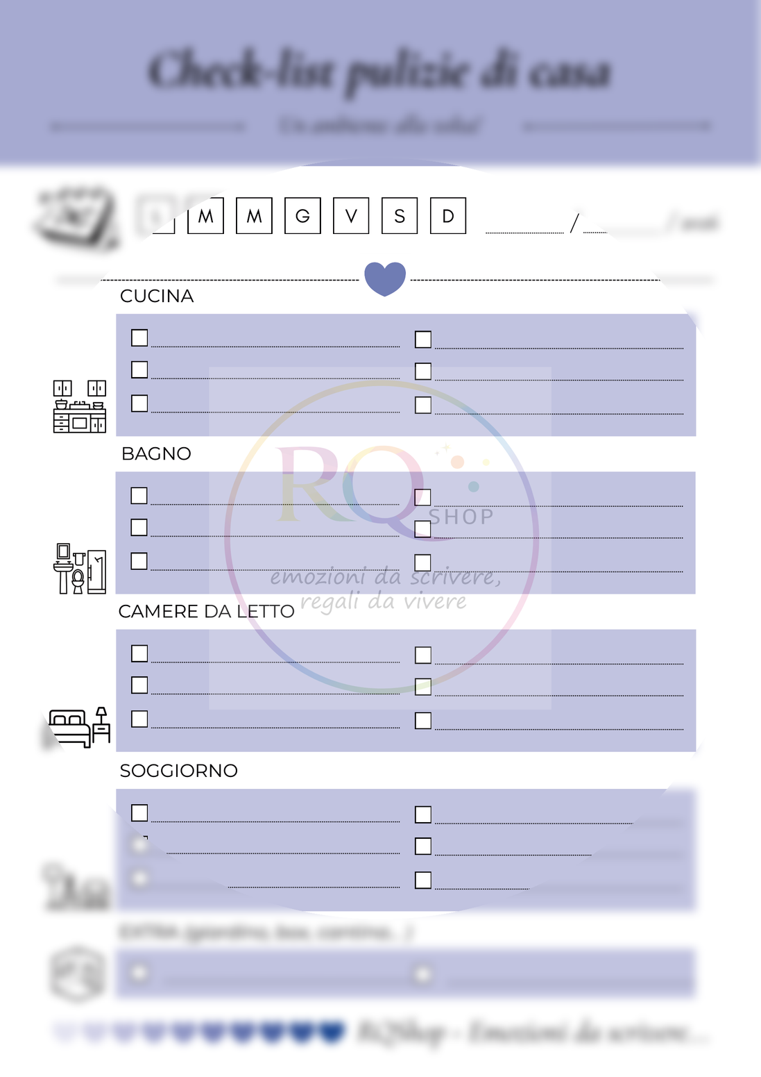 Check-list pulizie di casa