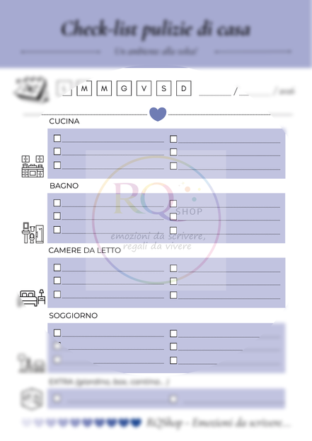 Check-list pulizie di casa