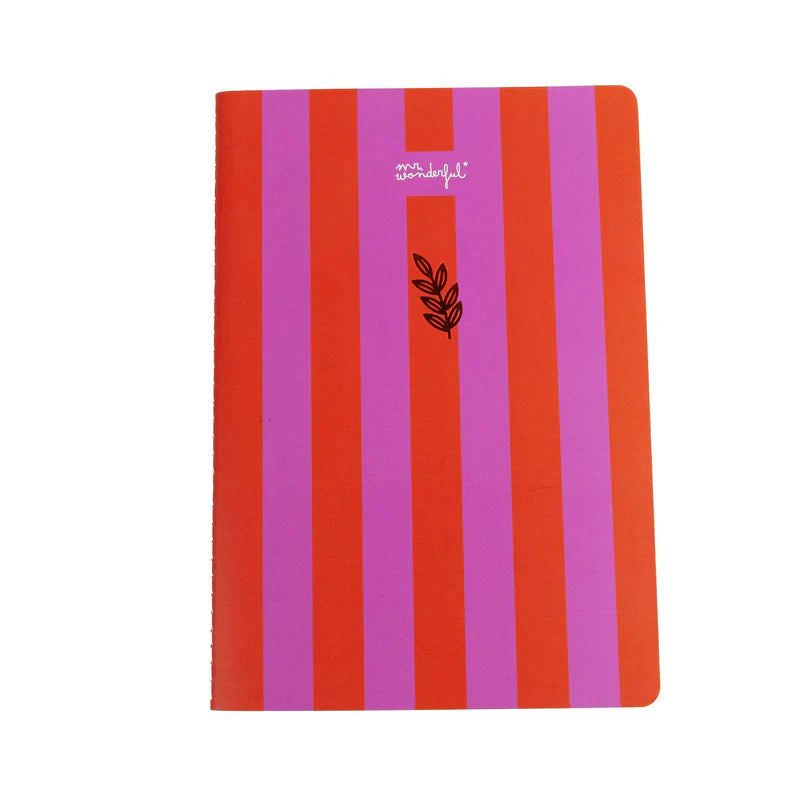 Quaderno A5 righe rosa e rosse - Mr Wonderful