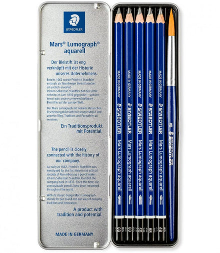 Confezione di metallo 5 matite grafite acquerellabili Staedler
