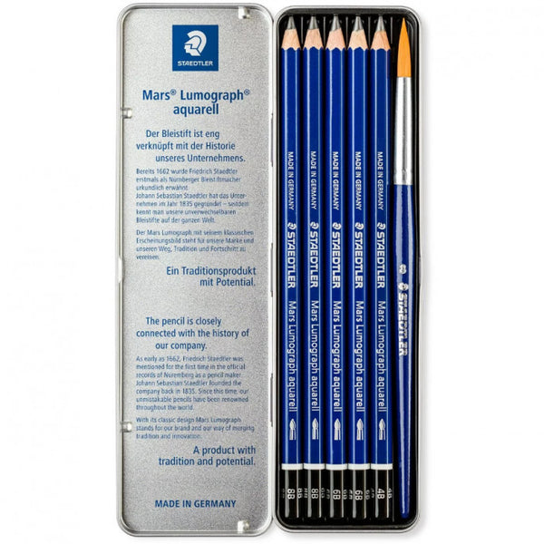 Confezione di metallo 5 matite grafite acquerellabili Staedler