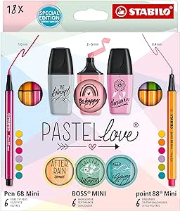 Set Stabilo Pastell Love 18 pz